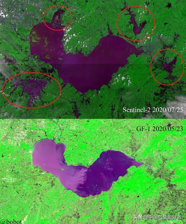 安徽巢湖周围突然多出四个大湖，太空可见！分析：背后是严重洪灾
