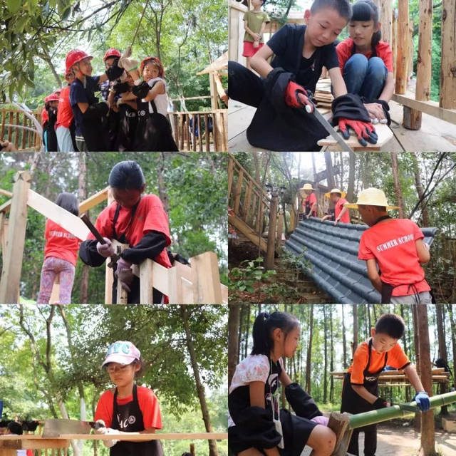 森林木屋小工匠课程：协作式劳动实践，启发性手工设计，互动性自然教育